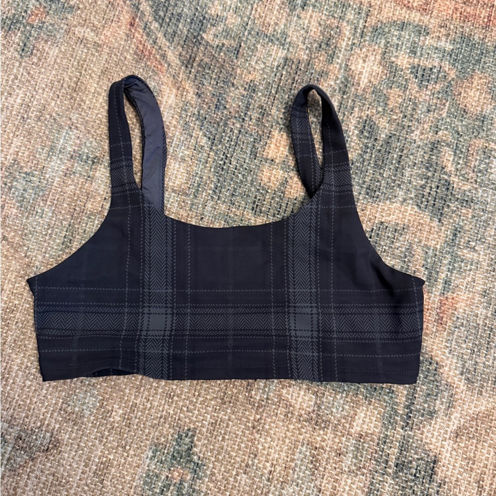 ALO Yoga Black Patterned Bralette